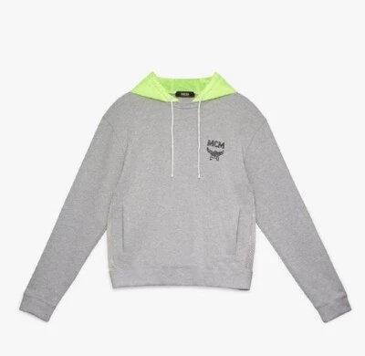 $425 MCM 男式 Flo 连帽运动衫灰色 MHA9ALC09EG00 意大利制造 — 第 1/4 张图片