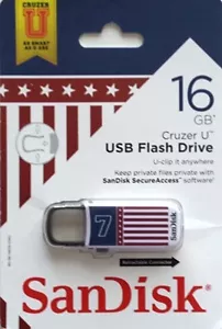 SanDisk Cruzer 16 GB U USB-Flash-Laufwerk Speicherstick SDCZ59 Lucky 7 Streifen – UK - Bild 1 von 2