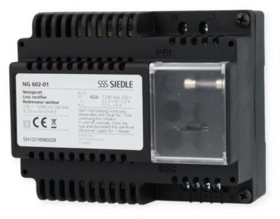 SIEDLE&SÖHNE GLEICHRICHTER NETZGERÄTE Siedle&Söhne Gleichrichter NG 602-01 DE IP20 Netzgeräte 200033585-00