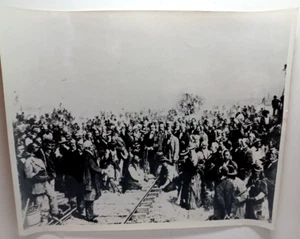 C.R Savage Photo Reprint Promontory Point Driving Golden Spike 8 x 10 JJP 199 - Picture 1 of 6