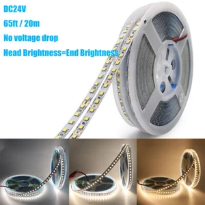 24V 65.6ft LED Strip Light 2400LEDs High Brightness for Kitchen Hallways Stairs - Picture 1 of 25