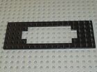 LEGO Black Plate 6 x 16 with Motor Cutout Type 2 Ref 3058b Set 1113 107