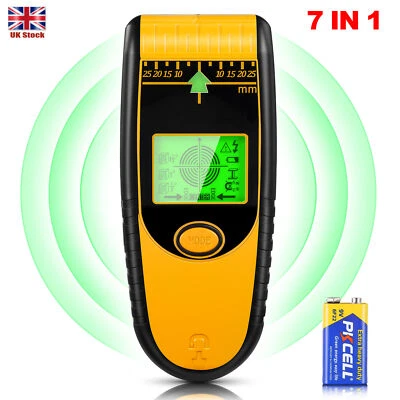UOCOMDER 7 in 1 LCD Stud Finder Pipe Sensor Metals Wire Detector Electric Wall Scanner