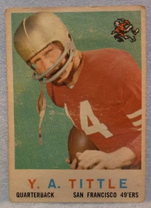 1959 Topps Y.A. Tittle Football Trading Card (#130) - Picture 1 of 2