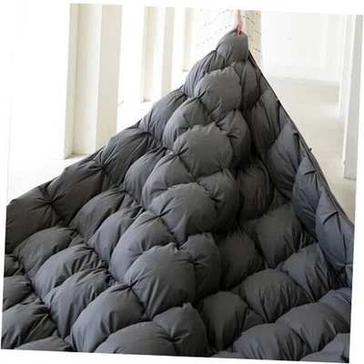  Pinch Pleat Goose Down 羽毛 纤维 Palatial King-120X98 英寸 灰色 — 第 1/4 张图片