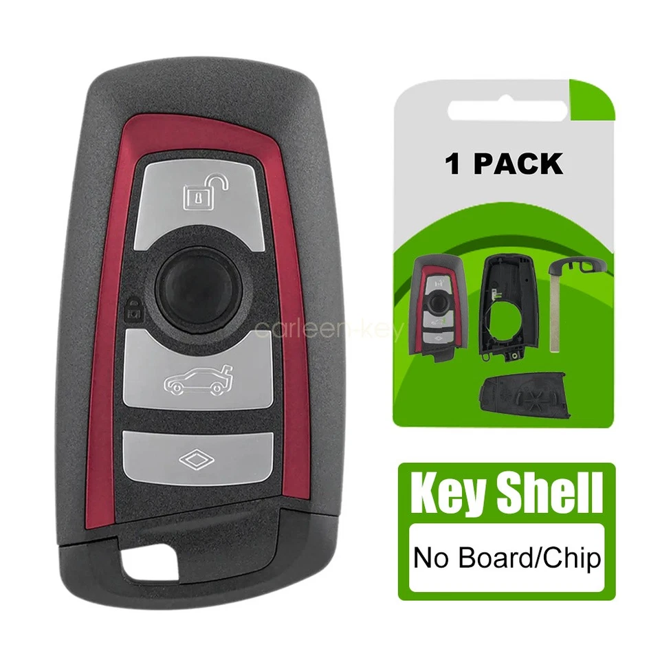 Para BMW F10 F20 F30 F40 1 3 5 Series 2009-2016 Mando a distancia Llavero Carcasa Estuche Rojo 4B Foto 1 de 4