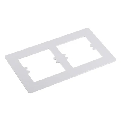 Switch Surround Plate Decoration Dual Gang Acrylic White 197mm x 110mm - Image 1 of 4