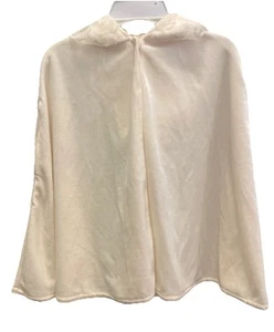 DISNEY STORE VEL CREAM CAPE WITH LACE OVERLAY HOOD LI’L GIRLS/TODDLER XXS/XS EUC - Picture 1 of 16