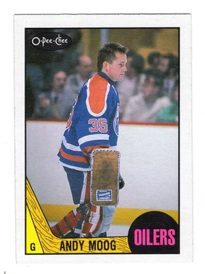 1987-88 O-Pee-Chee Andy Moog Card #204 Edmonton Oilers - Image 1 of 2