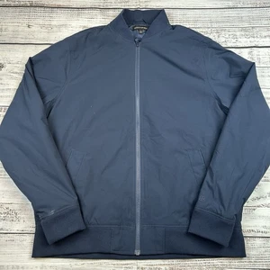 Banana Republic Men’s Water Repellent Bomber Jacket Navy Blue Sz Large Military - Picture 1 of 10