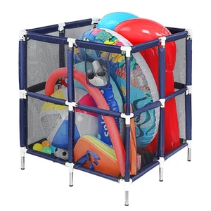 Pool Toy Storage - Large Mesh Outdoor Pool Float Organizer Bin with Sturdy Me... - Picture 1 of 7
