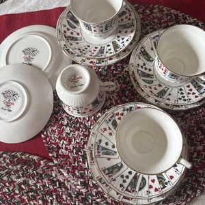 Queens China "Cut For Coffee"" Playing Cards Design Trio - 4 - Picture 1 of 4