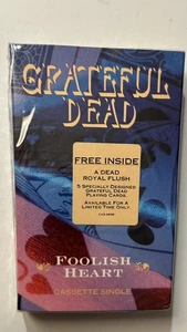 SEALED NEW GRATEFUL DEAD FOOLISH HEART PLAYING  CARDS 1989 CASSETTE TAPE HYPE - Picture 1 of 2