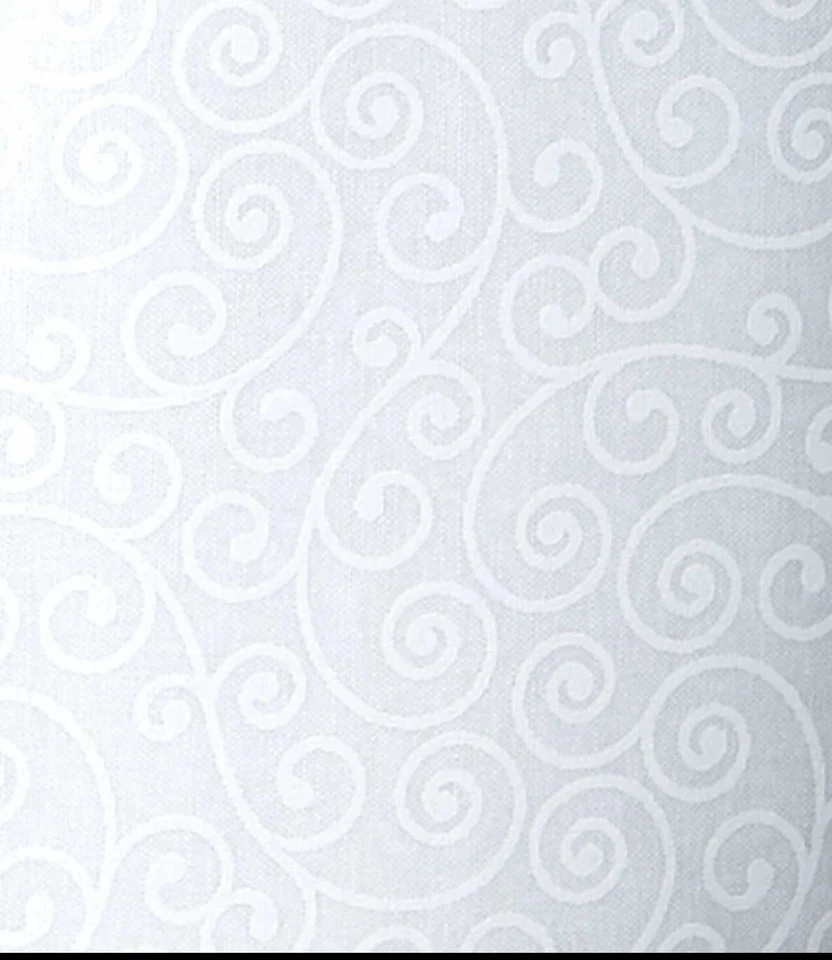 White Scroll 44" wide cotton soft hand Quilting- sold by the half yard - Image 1 of 1
