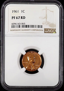 1961 Proof Lincoln Cent certified PF 67 RD by NGC! sku 065