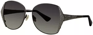 Caviar Sunglasses 6601 C 82 Black Frame Gray Lens New Authentic Italy 59mm - Picture 1 of 5