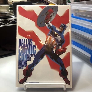 Dallas Comic Con 2013 - Program Guide - Jim Steranko Cover - Captain America - Picture 1 of 6