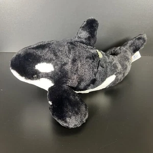 Sea World Shamu Orca Killer Whale Plush 16” Stuffed Animal Black White - Picture 1 of 5