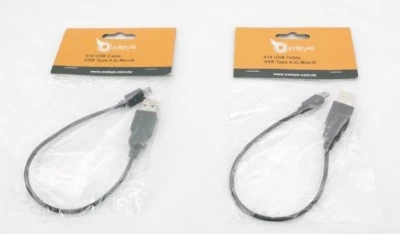 Owleye USB a Mini Cable Bicicleta Iluminación Piezas Aprox 10" Negro / LOTE DE 2 / TF Foto 1 de 4