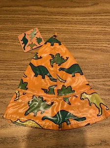 Kids Orange DINOSAUR Rain Hat-Brand New-SHIPS N 24 HOURS - Picture 1 of 9