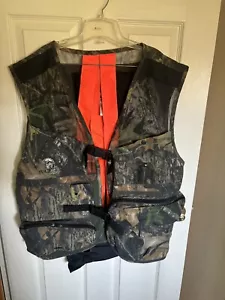 Hunting Vest Men's L - XL Fieldstaff Mossy Oak Full Strut Back Pad Caution Flag - Picture 1 of 9
