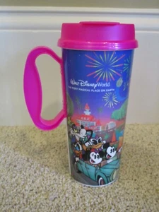 Disney World Nachfüllbecher Resort Tasse Mickey & Friends rosa - Bild 1 von 2