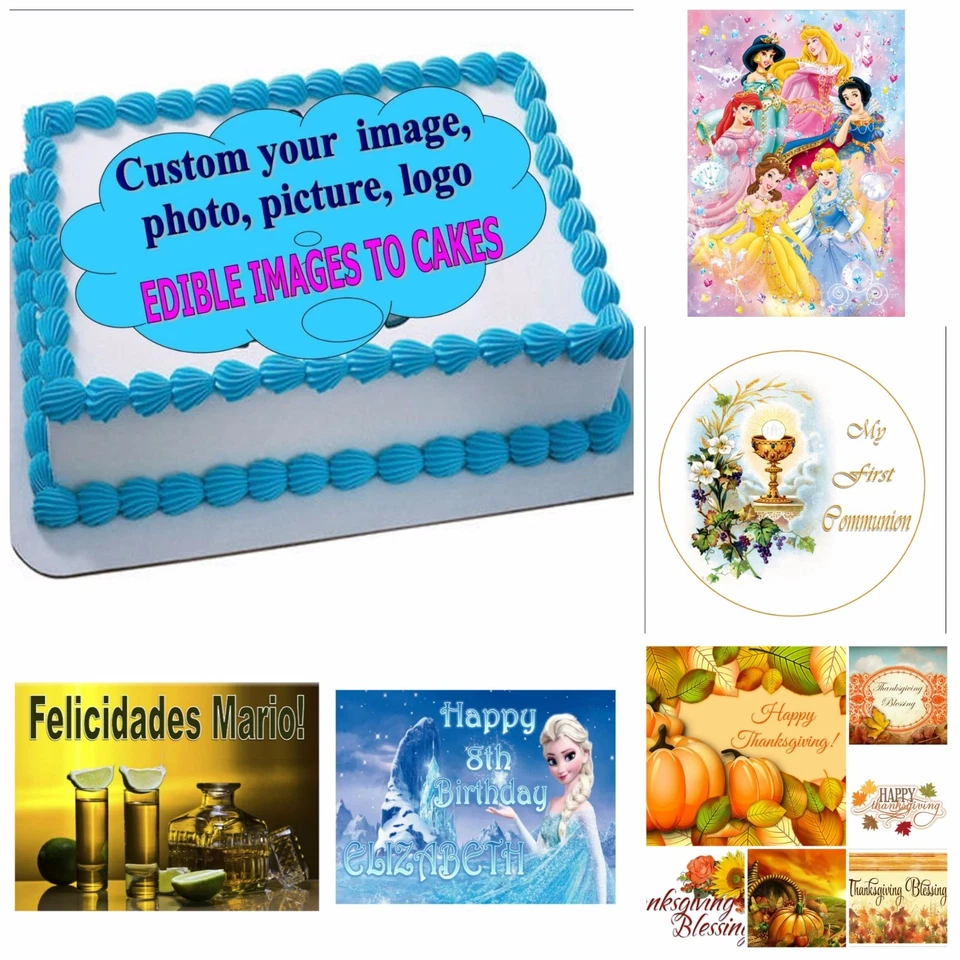 FOTO TOPPER PASTEL COMESTIBLE IMAGEN PERSONALIZADA/PERSONALIZADA CUALQUIER IMAGEN (INGLÉS/ESPAÑOL) Foto 1 de 1