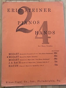 1946 MOZART MINUET from Haffner Symphony Sheet Music PIANO DUET 4 HANDS - Picture 1 of 4