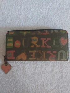 DOONEY & BOURKE 🩵RETRO ❤️DOODLE🧡 LARGE 💛ZIP AROUND CLUTCH - Picture 1 of 17
