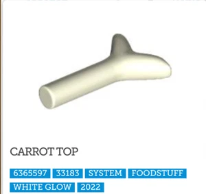 LEGO- NEW!-GLOWING CARROT TOP QTY 2 - Picture 1 of 1