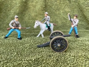 SOLDADOS DE LA GUERRA CIVIL con caballo y cañón; juguete/soldados/confederados/unión/nuevo/117 - Imagen 1 de 3