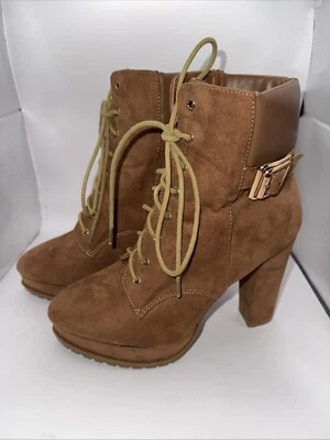 Shoedazzle 女式 9.5 码 Alix 高跟棕色 状况完好 — 第 1/4 张图片