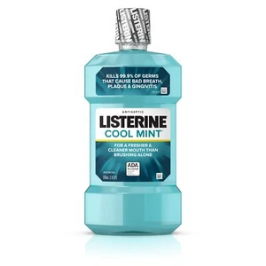 Listerine Cool Mint Antiseptic Mouthwash Germ-Killing Oral Care Formula 500ml - Picture 1 of 3