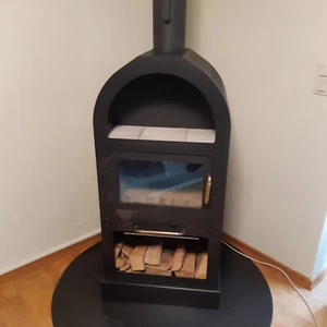 Schwedenofen Skan Therm 8 kw, schwarz, Bj. ca. 1993 HBT ca. 117, 61, 44 cm - Bild 1 von 5