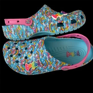Crocs Lisa Frank Rainbow Unicorn Clogs Shoes Women's Size 12/ Men's 10 - Picture 1 of 14