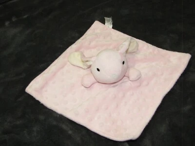 Pink Minky Bunny Puppy Dog Security Blanket Lovey - Image 1 of 4