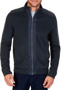 Neu! NAUTICA ~Gr. XL~ Herren Pullover Jacke Full Zip blau 100% Baumwolle gerippt - Bild 1 von 2