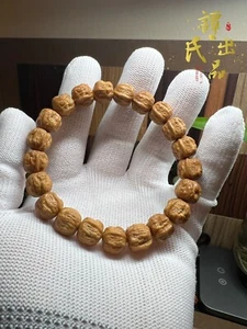 11.5mm Hedgehog Hand Carved Golden Toad Bracelet 猴头精工雕刻金蟾蛤蟆手串 - Picture 1 of 11