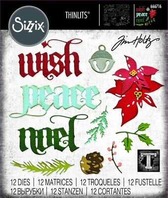 Tim Holtz "VAULT, HOLIDAY CLASSICS" Sizzix Thinlits Dies 666716 Holiday 2024