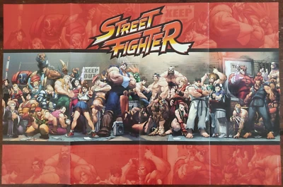 Poster STREET FIGHTER Capcom Personaggi del videogioco anni 80 nuovo 84x55cm - Immagine 1 di 4