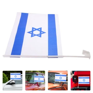  4pcs Israel Flag Decorative National Flag Car Window Flag Decor Israel Flag - Picture 1 of 12