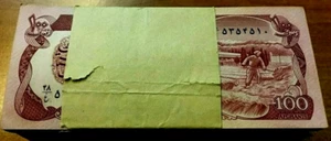 Afghanistan 100 AFGHANIS P-58 1979 x 100 Pcs Lot BUNDLE UNC Currency PACK NOTE - Picture 1 of 5