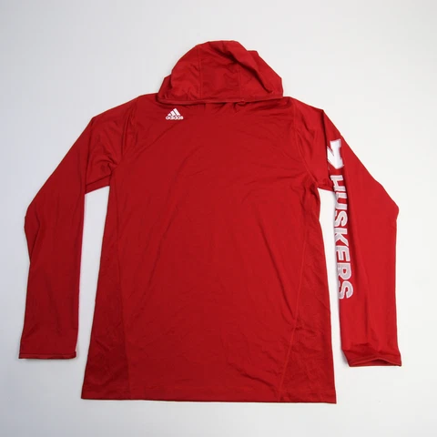 Nebraska Cornhuskers adidas Climalite Long Sleeve Shirt Men's Red New Cover