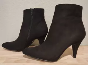Botines Carlos By Carlos Santana Mandarín Talla 6 Negro Gamuza Stiletto - Imagen 1 de 10