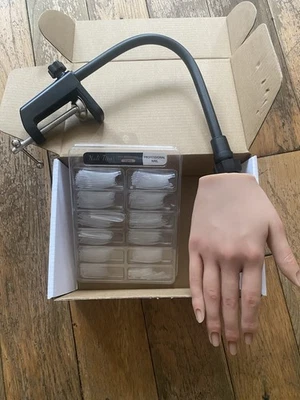 Acrylic Nail Practice Silicone Hand and 120 PCS Nail Tips - Image 1 of 2