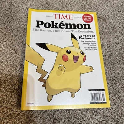 Time Magazine - Pokemon 25th Anniversary Collectible Issues (Pikachu Cover) New - Image 1 of 2