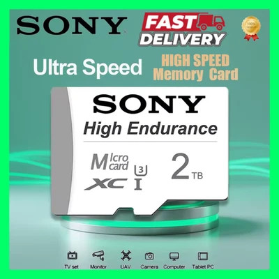 Sony 2TB 1TB 512GB 256GB 128GB 64GB Durable Micro SD/TF Storage Card 100MB/s - Image 1 of 4