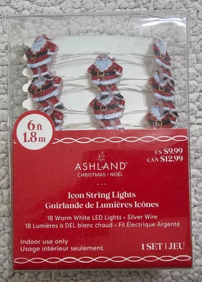 New  ASHLAND  LED Nostalgic Icon Light Set 6 FT Long Santa Clause Christmas Tree - Image 1 of 3