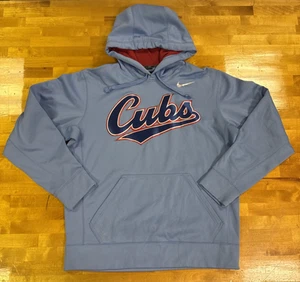 Chicago Cubs Nike Hoodie Therma Fit Men’s Size M Light Blue Cooperstown MLB GC - Picture 1 of 13