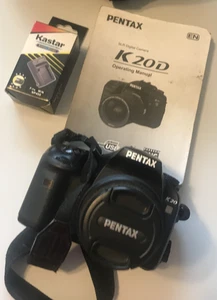 Cámara digital SLR PENTAX Pentax K K20D 10,2 MP negra (Kit con lente de 18-55 mm probada - Imagen 1 de 12